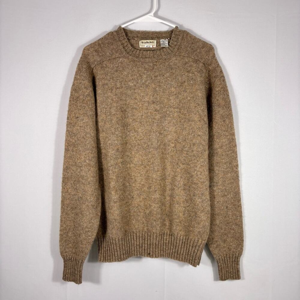 Brian MacNeil New Zealand Wool Men's Brown Crewneck Sweater Size Large T3